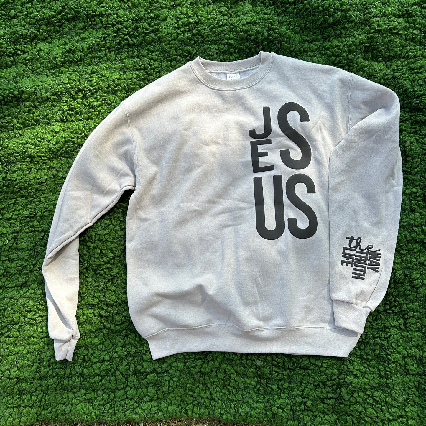 PUFF Print Jesus - The Way, Truth, Life Screen Print