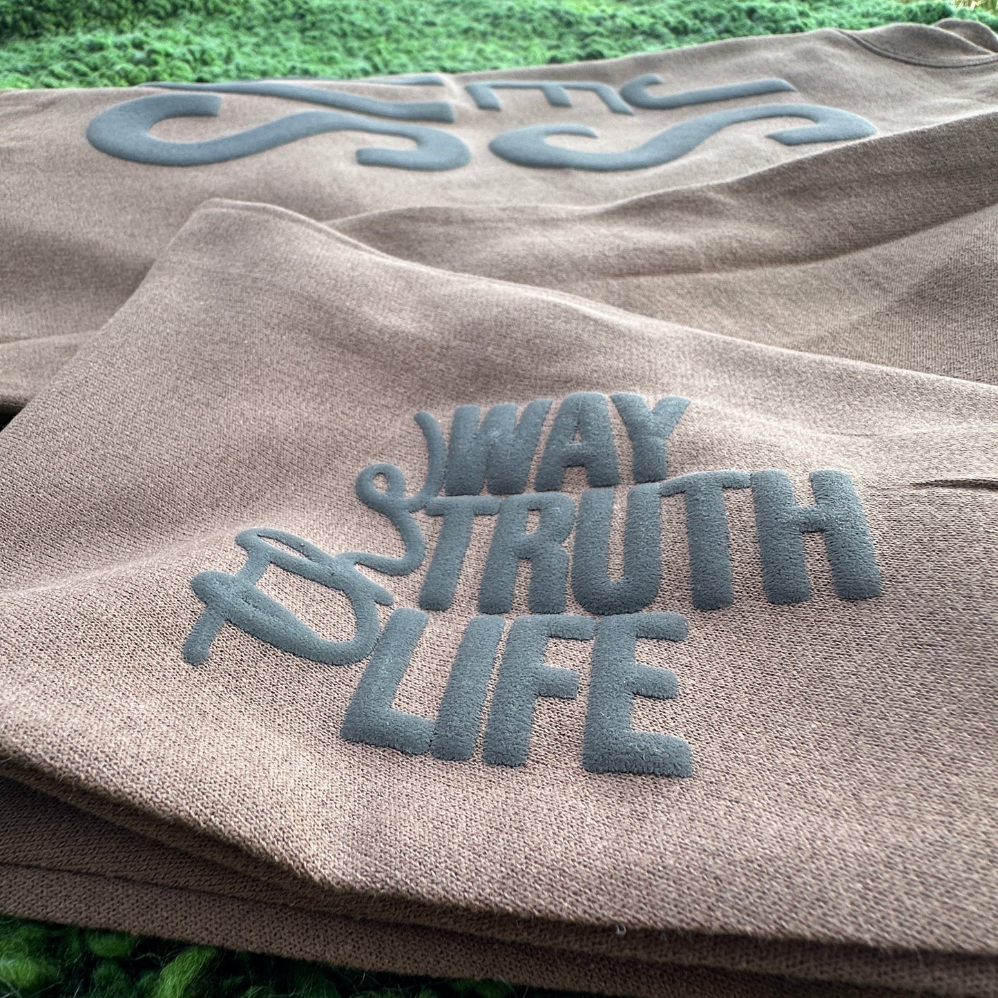 PUFF Print Jesus - The Way, Truth, Life Screen Print