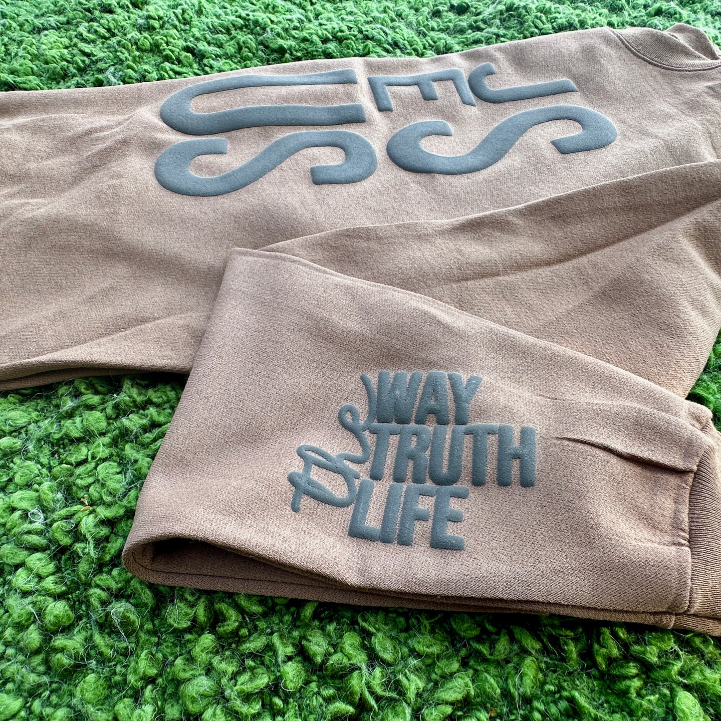 PUFF Print Jesus - The Way, Truth, Life Screen Print