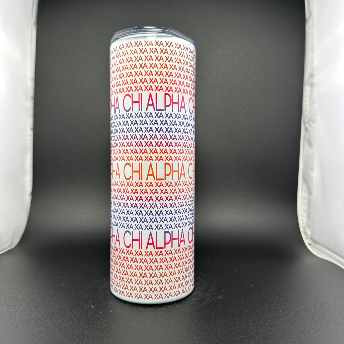 Chi Alpha XA Colorful Skinny Tumbler